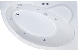 Гидромассажная ванна Royal Bath Alpine Standart 160x100см правая белый RB819101ST-R