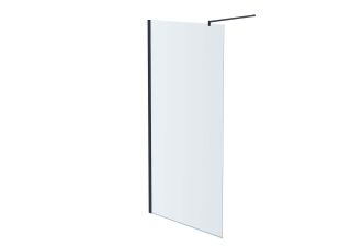 Душевая перегородка Aquatek Walk in с держателем AQ WIW 14020BL 140 см чёрный матовый