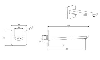 Излив для ванны Aquatek Вега AQ1041CR хром