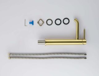 Смеситель для раковины Aquatek Европа AQ1304BG шлифованное золото