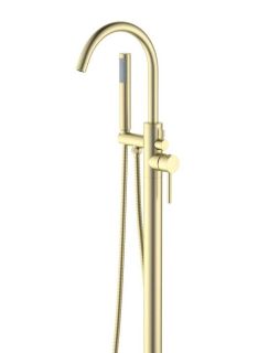 Смеситель напольный для ванны Aquatek Европа AQ1345BG шлифованное золото