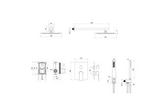 Душевая система Aquatek Лира AQ1472MB черный