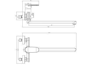 Смеситель для ванны Aquatek Ника AQ1842MB черный