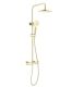 Душевая стойка Aquatek Европа AQ2343BG с термостатом шлифованное золото