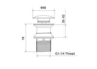 Донный клапан для раковины Aquatek AQ6003BG шлифованное золото