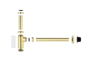 Сифон для раковины Aquatek AQ6012PG полированное золото