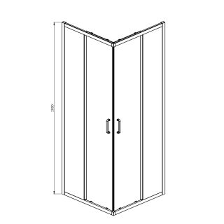 Душевой уголок Aquatek AQ ARI KV 10020GM 100x100 см оружейная сталь