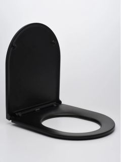 Крышка-сиденье AQUAme AQM1206MB плавное закрытие чёрный матовый