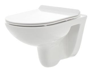 Подвесной унитаз AQUAme AQM2008 с крышкой-сиденьем белый глянцевый