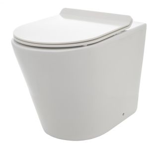 Приставной унитаз AQUAme AQM3001 с крышкой-сиденьем белый глянцевый