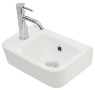 Раковина AQUAme AQM5006L левая 37см белый глянцевый