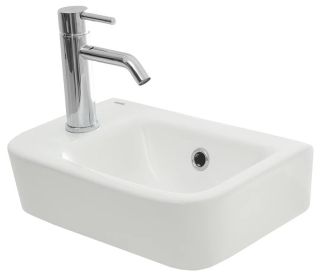 Раковина AQUAme AQM5006L левая 37см белый глянцевый