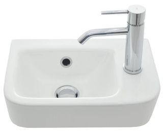 Раковина AQUAme AQM5006R правая 37см белый глянцевый