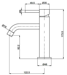 Смеситель для раковины AQUAme Siena AQM6210CR хром