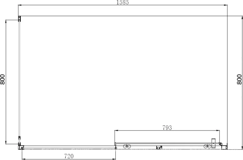 Душевой уголок Aquanet Alfa NAA1131 273606 160x80 см стекло прозрачное профиль хром