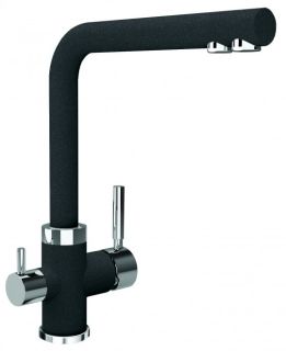 Смеситель для кухни Florentina Арес с подключением под фильтр чёрный