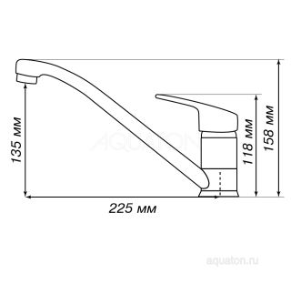 Смеситель для кухни Акватон Аркос песочный 1AX001FCXX220