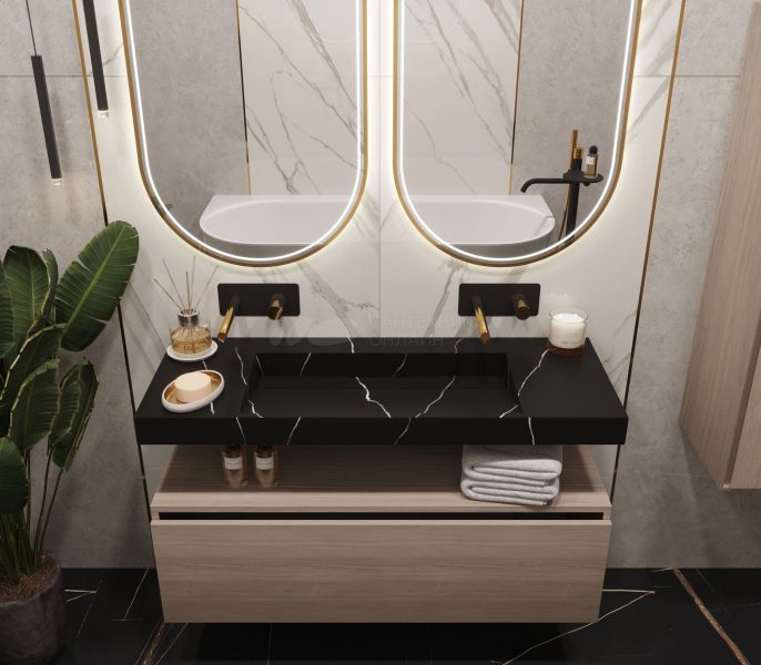 Раковина Armadi Art Flat Nero Marquina 120