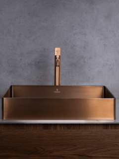Раковина AltroBagno Astro 001020 BrAn из нержавеющей стали бронза состаренная