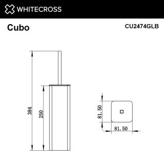 Ёршик напольный WHITECROSS Cubo CU2474GM оружейная сталь