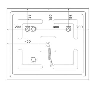 Зеркало с подсветкой IDDIS Oxford ЗЛП110 80см белый матовый
