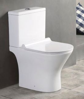 Унитаз напольный Azario Verde 615х360х745 с сиденьем микролифт AZ-2224