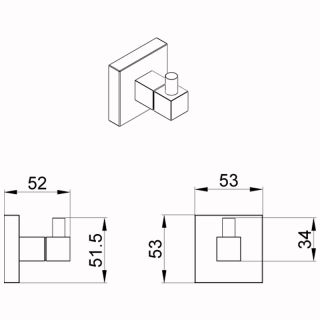 Крючок одинарный AZARIO RINA AZ-87005