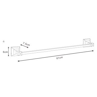 Полотенцедержатель трубчатый AZARIO ALTRE  AZ-96001 одинарный 60 см