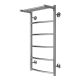 Полотенцесушитель водяной AZARIO VERONA AZ04148P  400/800 с полкой, 5 секций, нижнее/диагональное подключение, 1/2, хром