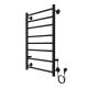 Полотенцесушитель электрический AZARIO PARMA AZ10858B 500/800 8 секций, тен справа, черный