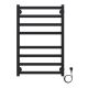 Полотенцесушитель электрический AZARIO PALERMO AZ83858B 500/800 квадрат, 8 секций, тен справа, черный