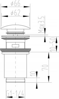 Донный клапан Zorg Antic AZR 2 BR  бронза