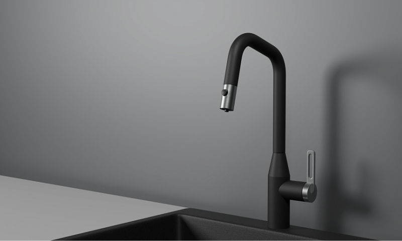 Смеситель для кухни Granula 8171, ШВАРЦ шварц