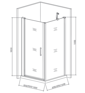 Душевой уголок Good Door Pandora CR90 90x90 стекло прозрачное