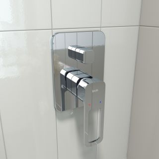 Встраиваемый смеситель для душа IDDIS Slide с двумя выходами хром глянцевый SLISB00i67