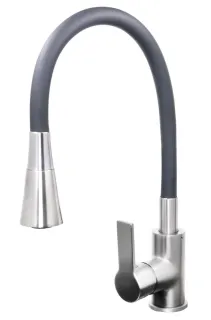 Смеситель для кухни Stella Polar Тулуза S3865-2 оружейная сталь черный