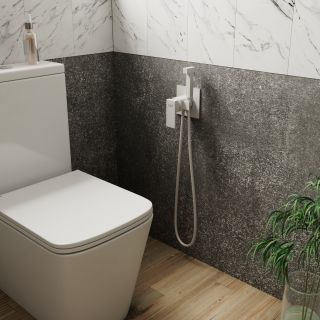 Гигиенический душ со смесителем DQ Bayern.Liszt DA1514508 белый матовый