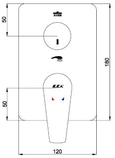 Смеситель для душа E.C.A. Niobe 102167213EX-KDE хром