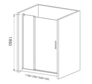 Душевая дверь Good Door Pandora WTW-140-T-CH стекло прозрачное с рисунком Тростник