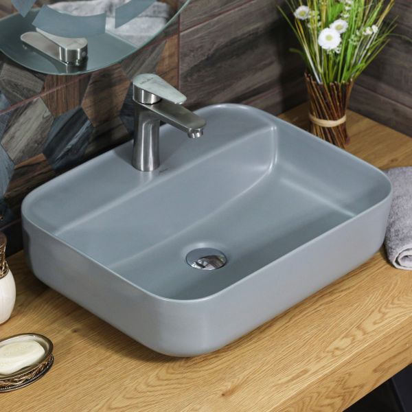 Накладная раковина Melana 320355MG-805 51см серый матовый