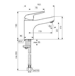 Смеситель Vidima Fine BA385AA для раковины