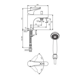 Смеситель Vidima Next BA402AA ванны и душа