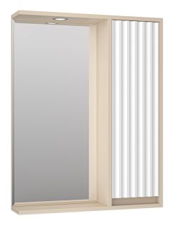 Зеркальный шкаф с подсветкой Brevita Balaton BAL-04065-03-01П правый 65см белый/бежевый