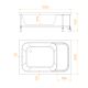 Душевой поддон прямоугольный RGW BC/L 16180682-91 с сиденьем 80x120см белый