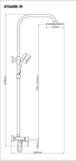 Душевая стойка BOOU B7060SB-39 хром