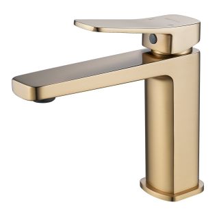 Смеситель для раковины Shevanik S9901G золотой сатин