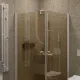 Душевой уголок на монопетле by Deonria U-80-79-6-BR-W 80x79см белый/бронза