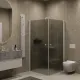 Душевой уголок на монопетле by Deonria U-90-89-6-GM-W1 90x89см белый/графит матовый