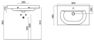 Kerama Marazzi Раковина BUONGIORNO 80 см