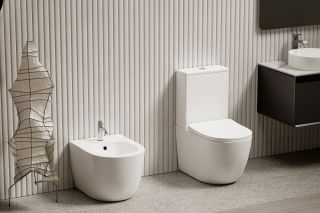 Биде приставное ABBER Bequem AC1152 белый